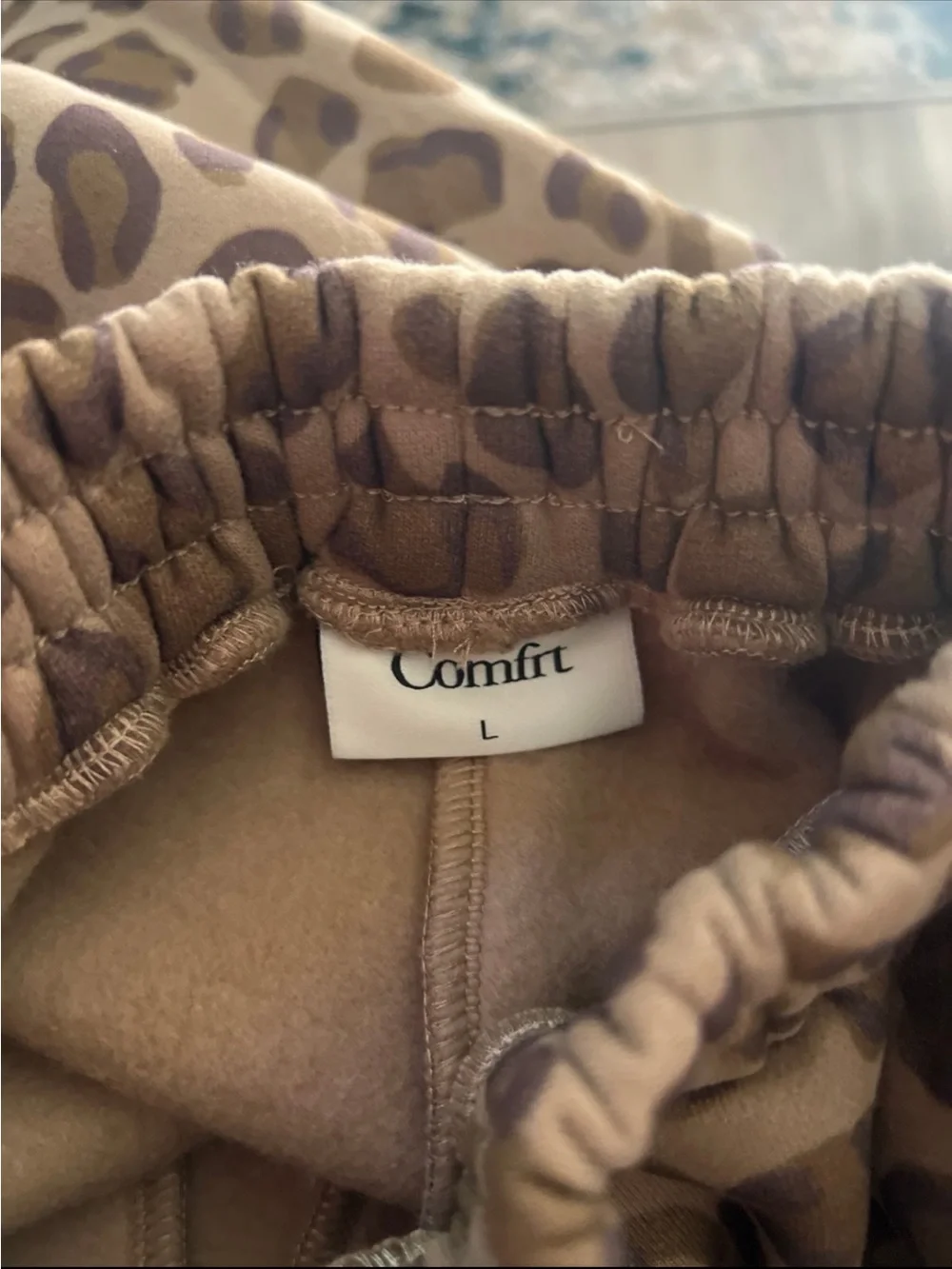 Kids Leopard Print Jogger Sweatpants - Brown